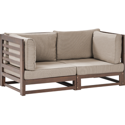 Beliani TRANI - Tuinsofa-Donkere houtkleur-FSC® gecertificeerd acaciahout