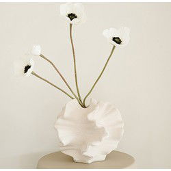 Indore Home - Coral vaas M - Vaas keramiek - Decoratieve accessoires - Wit