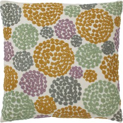 Dutch Decor UWING - Kussenhoes 45x45 cm - zand - beige - geel - paars - groen - streepjes - Dutch Decor