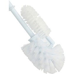 5x toiletborstel - wc-borstel met randreiniger - wit - 37 cm - kunststof - Toiletborstels