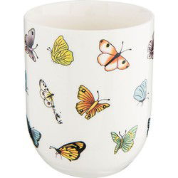 Clayre & Eef Mok Beige Geel Porselein Vlinders