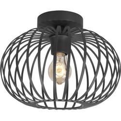 Highlight – Bolato – Ø30cm – Plafondlamp – E27 – Zwart