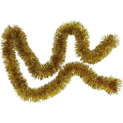 Kerstslingers - glitter goud - folie lametta - 180 x 7 cm - kerstboom versiering/guirlandes - Kerstslingers