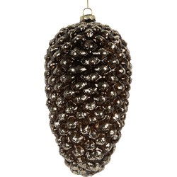 Clayre & Eef Kerstbal Ø 12x24 cm Zilverkleurig Glas
