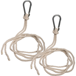 HESPERIDE HIXA Hangmat - bevestigingsset - touw - met haken - 200cm - Staal - Katoen - Wit