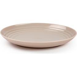 Plasticforte Rond bord/camping bord - D25 cm - beige - kunststof - Dinerborden