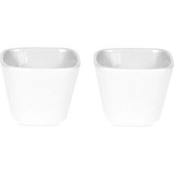 4x stuks eierdopjes van porselein wit 5 cm - Eierdopjes