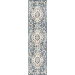 Safavieh Traditional Indoor Woven Area Rug, Illusion Collection, ILL711, in Cream & Blue, 69 X 244 cm