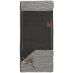 Knit Factory Barley Gebreide Pocket - Wandkleed - Armleuning Organizer - Opbergzak voor bank - Licht Grijs - 100x50 cm
