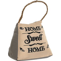 Items Deurstopper Lofty - 1 kilo - jute/grijs - polyester en zand - 17 x 15 cm - Home Sweet Home - Deurstoppers