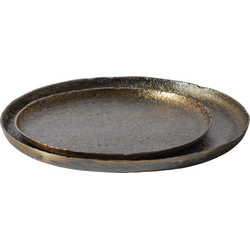 BePureHome Serving Plate Dienblad - Metaal - Antique Brass - Set van 2