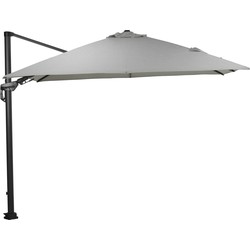 Hawaii zweefparasol Deluxe 300x300 carbon black/sand zonwering - Garden Impressions