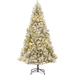 Black Box Trees Nagoya Kunstkerstboom met Warm Witte LED Verlichting - H180 x Ø108 cm - Groen Frosted