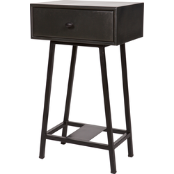 BePureHome Skybox Sidetable - Hout/Metaal - Zwart - 70x45x30