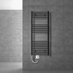 Badkamerradiator Sahara 500x1200 mm antraciet recht met zijaansluiting