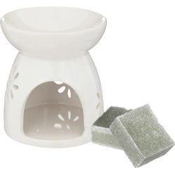 Amberblokjes/geurblokjes cadeauset - jasmijn geur - inclusief geurbrander - Geurbranders