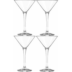 20x stuks cocktails/martini glazen transparant van 250 ml - Cocktailglazen