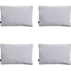 Madison -  Sierkussen Panama light grey - Ca. 40x60 cm - Set van 4
