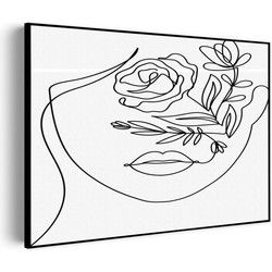 Muurwerken Akoestisch Schilderij - De Bloemen Dame - Geluidsdempend Wandpaneel - Wanddecoratie - Geluidsisolatie - PRO (AW 0.90) L (100x72)