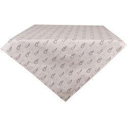 Clayre & Eef Tafelkleed Beige Grijs Katoen Konijn