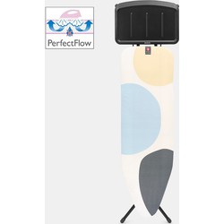 Strijkplank B, 124x38 cm, solide stoomunithouder, PerfectFlow - Spring Bubbles
