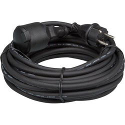 Rubber verlengkabel 10 m 3g1.5 penaarde