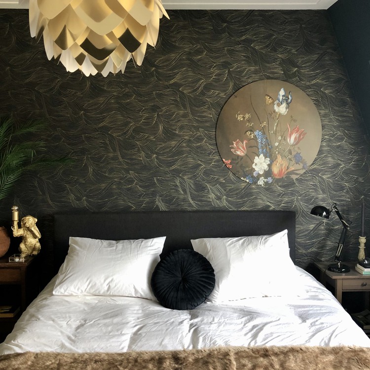 slaapkamer-luxe-behang-muurcirkel
