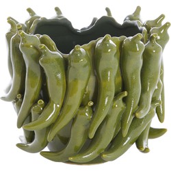 Light & Living - Vaas PEPPER - 25.5x24.5x20.5cm - Groen