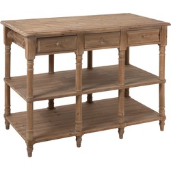 J-line - Console 6 Laden Hout Naturel - 131x70x95cm