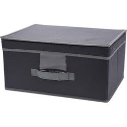 Opbergdoos - grijs - 39 x 29 x 19 cm - 21 liter - Opbergbox