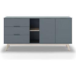 Buffetkast 2 Deuren 2 Nissen 3 Laden L165 cm - Pisco