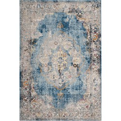 Safavieh Trendy New Transitional Indoor Woven Area Rug, Bristol Collection, BTL343, in Blue & Light Grey, 183 X 274 cm