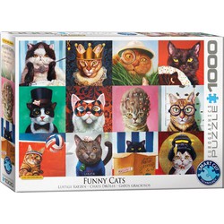 Eurographics Eurographics puzzel Funny Cats - Lucia Heffernan - 1000 stukjes