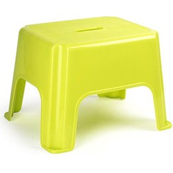 PlasticForte Keukenkrukje/opstapje - Handy Step - groen - kunststof - 40 x 30 x 28 cm - Huishoudkrukjes