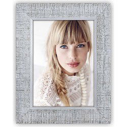Houten fotolijst vintage grijs/wit geschikt voor een foto van 15 x 20 cm - Fotolijsten