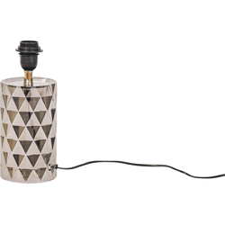 Table Lamp - Crystal Foot- Glass - Smokey - E27 - 19x19x20cm