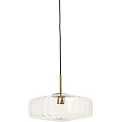 vtwonen Hanglamp Ø30x17 cm PLEAT glas helder+goud