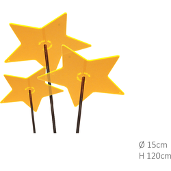 3 Stück! Sonnenfänger Star Gelb mittel 120x15 cm - Cazador Del Sol