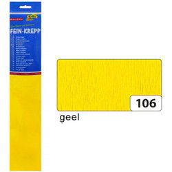 Folia FO-822106 Crepepapier 50cmx2,5m Krimp à 10 Vouw Geel