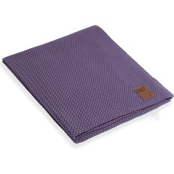 Knit Factory Maxx Gebreid Plaid - Woondeken - Kleed - Violet - 160x130 cm