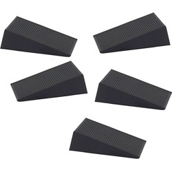 5x Rubberen deurwig / deurstopper zwart 1.6 cm - Deurstoppers