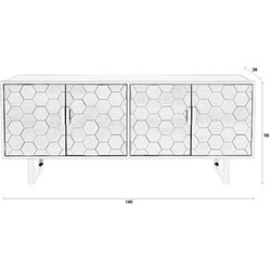 Housecraft Living Linc Dressoir/ Kast Laag Hout Zwart