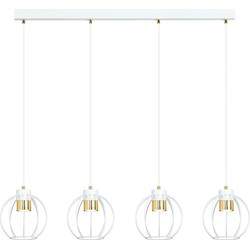 industriële hanglamp Accardi Zwart 4-lichts