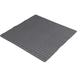 Urban Living Badkamer/douche anti slip mat - rubber - voor op de vloer - antraciet - 55 x 55 cm - Badmatjes