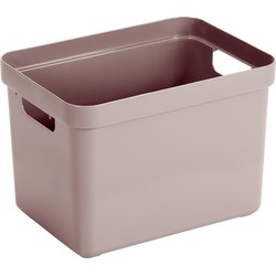 Roze opbergboxen/opbergmanden 18 liter kunststof - Opbergbox