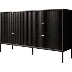Meubella - Ladekast Navil - Zwart - 154 cm