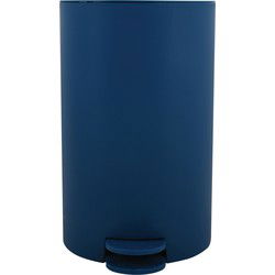 MSV pedaalemmer - kunststof - blauw - 3L - 15 x 27 cm - Badkamer/wc - Pedaalemmers