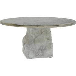 PTMD Nimo White Marble plateau antique gold top