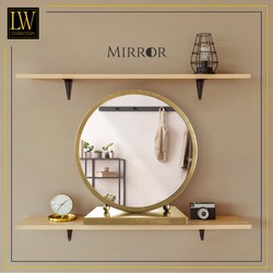 LW Collection LW Collection Tafel spiegel goud 30x32 cm metaal