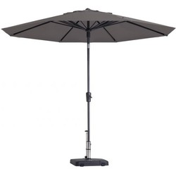 Paros II round taupe stokparasol 300 cm zonwering - Madison